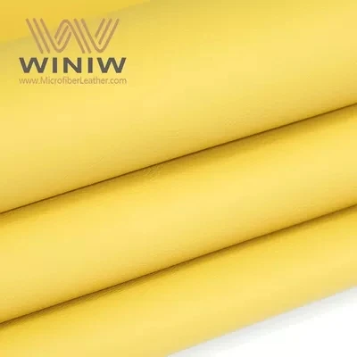 Lemon Yellow Suede Leather Fabric untuk Sofa Menjual Produk Sofa Kulit Suede