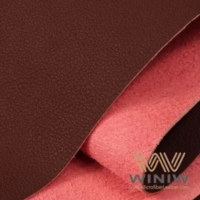 Kulit microfiber sintetik tekstur lancar untuk beg